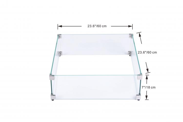 Quadratischer Windschutz für ELEMENTI PLUS